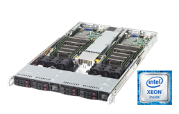 Server - Rack Server - Twin / Multinode - RECT™ RS-8585R8-Twin - 1HE Rack Server mit zwei Intel Xeon E5-v4 Systemen